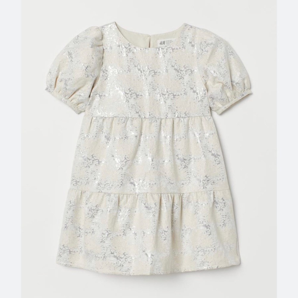 H&M puff sleeved dress Sz 3-4